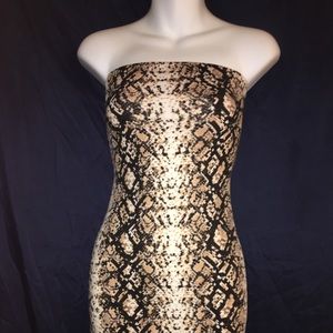 Snakeskin print dress